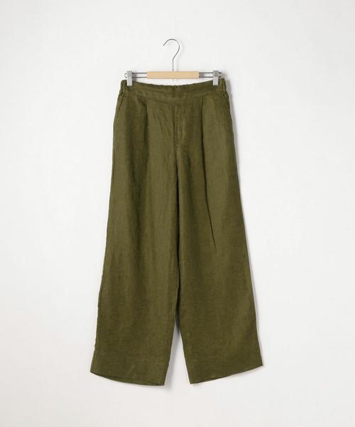 coen（コーエン）の「フレンチリネンツイルパンツⅠ(XL⇒WEB限定)（その他パンツ・レディース・ベージュ/カーキ/ネイビー・SMALL/MEDIUM/X-LARGE/LARGE）」の4枚目の写真