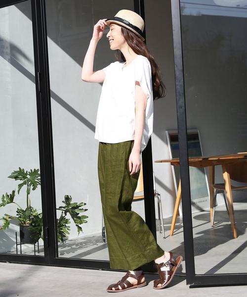 coen（コーエン）の「フレンチリネンツイルパンツⅠ(XL⇒WEB限定)（その他パンツ・レディース・ベージュ/カーキ/ネイビー・SMALL/MEDIUM/X-LARGE/LARGE）」の19枚目の写真