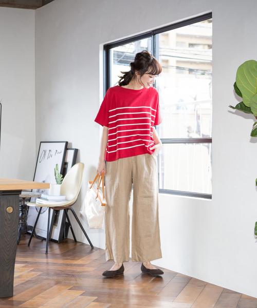 coen（コーエン）の「フレンチリネンツイルパンツⅠ(XL⇒WEB限定)（その他パンツ・レディース・ベージュ/カーキ/ネイビー・SMALL/MEDIUM/X-LARGE/LARGE）」の13枚目の写真