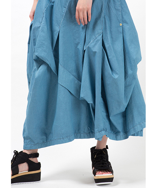 mercibeaucoup,（メルシーボークー）の「Ｂ：かるツイル（Ｓ）（スカート・レディース・ブラック/カーキ/ブルー・01）」の3枚目の写真