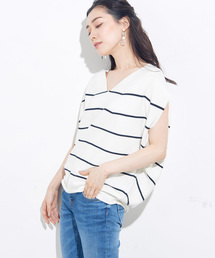 un dix cors | ガーターコクーンボーダーニット(ニット/セーター)