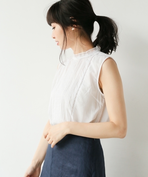 A part by（アパートバイ）の「CハシゴレースNSブラウス 796023（シャツ/ブラウス・レディース・ホワイト/ブラック/ブラウン・FREE）」の17枚目の写真