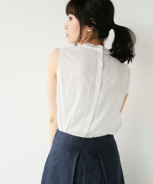 A part by（アパートバイ）の「CハシゴレースNSブラウス 796023（シャツ/ブラウス・レディース・ホワイト/ブラック/ブラウン・FREE）」の16枚目の写真