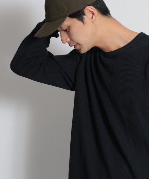 niko and...（ニコアンド）の「ランダムワッフルプルオーバー（Tシャツ/カットソー・メンズ・パープル/ネイビー/オフホワイト/グリーン・MEDIUM/LARGE）」の4枚目の写真