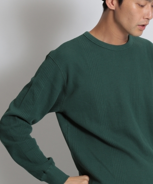 niko and...（ニコアンド）の「ランダムワッフルプルオーバー（Tシャツ/カットソー・メンズ・パープル/ネイビー/オフホワイト/グリーン・MEDIUM/LARGE）」の3枚目の写真