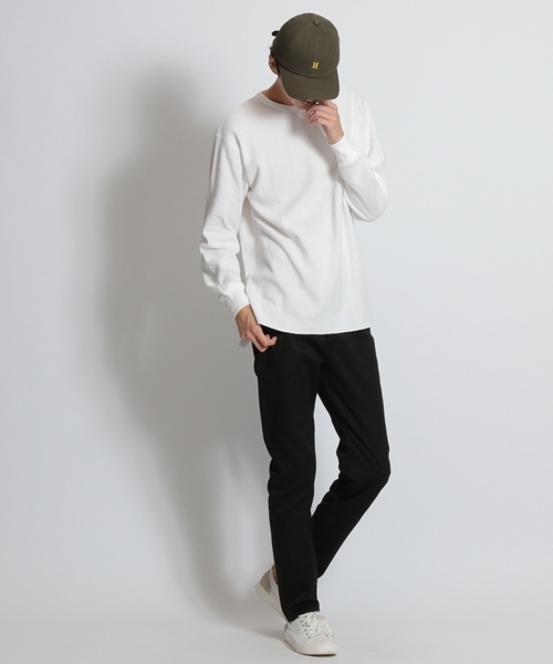 niko and...（ニコアンド）の「ランダムワッフルプルオーバー（Tシャツ/カットソー・メンズ・パープル/ネイビー/オフホワイト/グリーン・MEDIUM/LARGE）」の9枚目の写真