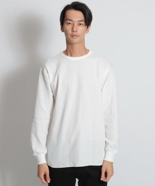 niko and...（ニコアンド）の「ランダムワッフルプルオーバー（Tシャツ/カットソー・メンズ・パープル/ネイビー/オフホワイト/グリーン・MEDIUM/LARGE）」の10枚目の写真