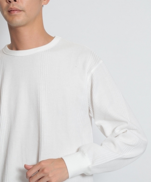 niko and...（ニコアンド）の「ランダムワッフルプルオーバー（Tシャツ/カットソー・メンズ・パープル/ネイビー/オフホワイト/グリーン・MEDIUM/LARGE）」の14枚目の写真