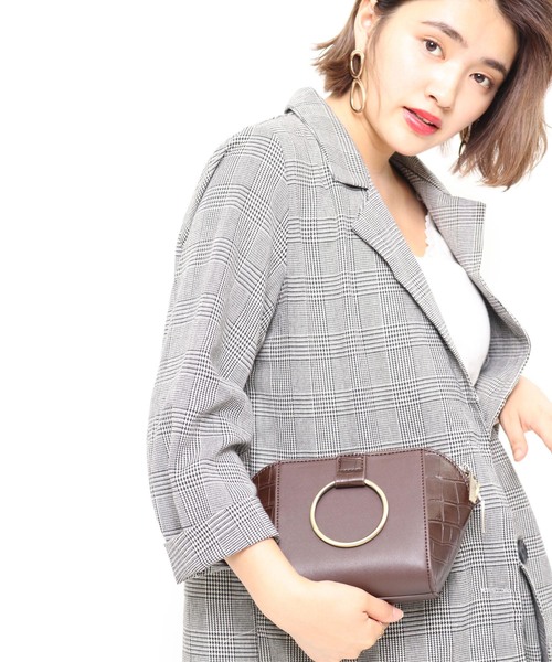 Ungrid（アングリッド）の「【Ungrid】クロコミックスリングミニBAG（ショルダーバッグ・レディース・アイボリー/キャメル/ブラック/ダークブラウン・FREE）」の4枚目の写真