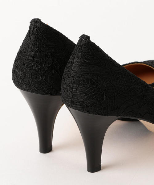 THE STATION STORE（ザ ステーション ストア）の「＜closet story＞ レース ラウンドトゥ パンプス70（パンプス・レディース・ブラック・24.5cm/24cm/23.5cm/23cm）」の5枚目の写真