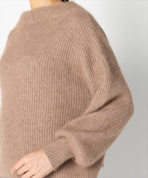 フェレット混畦モックネックプルオーバー