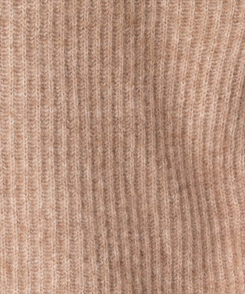 フェレット混畦モックネックプルオーバー