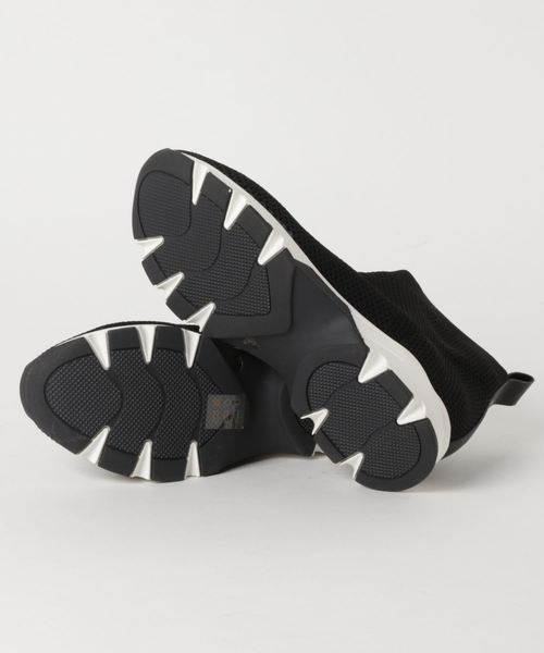 cava cava（サヴァサヴァ）の「〈cava cava (サヴァサヴァ)〉　ソックススニーカー　7200047（スニーカー・レディース・ブラック・L/S/LL/M）」の5枚目の写真