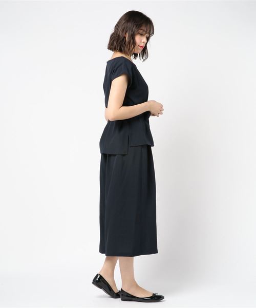 INTERPLANET（インタープラネット）の「タンブラーブッチャーブラウス＋パンツ（ワンピース・レディース・ネイビー/マスタード/キャメル・FREE）」の4枚目の写真