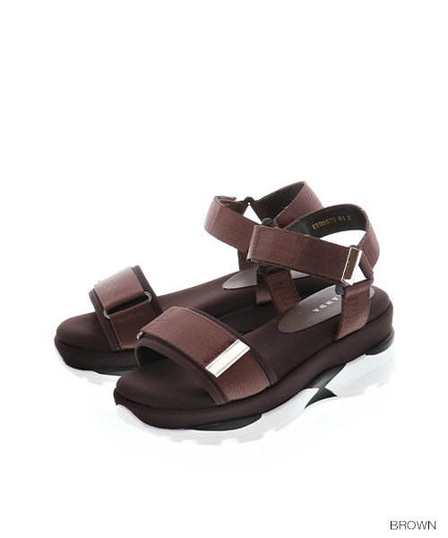 RANDA（ランダ）の「ストレスフリー/メタルパーツスポーティサンダル（サンダル・レディース・ブラック/ネイビー/ブラウン・LL/S/M/L）」の11枚目の写真