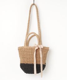 リボン付き2WAYかごバッグ