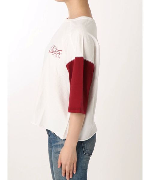 Ungrid(アングリッド)の「バイカラーロゴTee(Tシャツ/カットソー・レディース・チャコールグレー/ボルドー・FREE)」の13枚目の写真