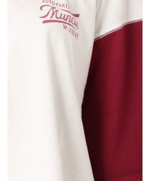 Ungrid(アングリッド)の「バイカラーロゴTee(Tシャツ/カットソー・レディース・チャコールグレー/ボルドー・FREE)」の10枚目の写真