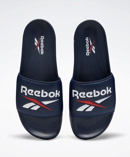 Reebok（リーボック）の「クラシック スライド（サンダル・メンズ・ホワイト×ブラック/イエロー/ピンク/ブラック×ホワイト/グレー/ホワイト×ブルー/ブラック系その他/ホワイト×レッド/ホワイト系その他/エメラルド/ブラック/ライトブルー/ネイビー/レッド/ホワイト×ネイビー/ブルー/ダークグレー/ホワイト/ライトグレー/ブルー系その他/ブラック系その他2/ネイビー×ホワイト/ベージュ・28.0cm/29.0cm/27.0cm/23.0cm/26.0cm/30.0cm/24.0cm/25.0cm）」の17枚目の写真