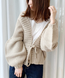 apres jour | 手編み風トッパーカーディガン【ZOZOTOWN限定アイテム】19AW★(カーディガン/ボレロ)