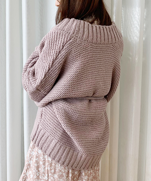apres jour(アプレジュール)の「手編み風トッパーカーディガン【ZOZOTOWN限定アイテム】19AW★(カーディガン/ボレロ・レディース・カーキ/モカ/ラベンダー/ライトベージュ・フリー)」の11枚目の写真