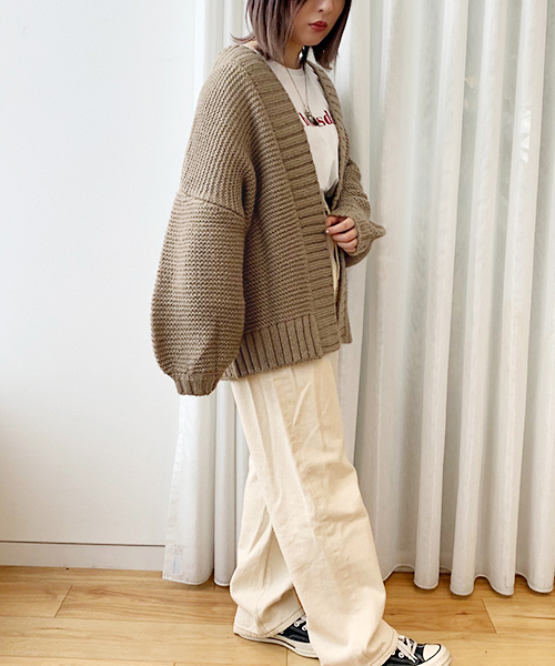 apres jour(アプレジュール)の「手編み風トッパーカーディガン【ZOZOTOWN限定アイテム】19AW★(カーディガン/ボレロ・レディース・カーキ/モカ/ラベンダー/ライトベージュ・フリー)」の18枚目の写真