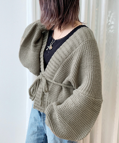 apres jour(アプレジュール)の「手編み風トッパーカーディガン【ZOZOTOWN限定アイテム】19AW★(カーディガン/ボレロ・レディース・カーキ/モカ/ラベンダー/ライトベージュ・フリー)」の21枚目の写真