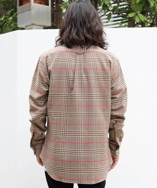 GITMAN VINTAGE(ギットマン ヴィンテージ)の「GITMAN VINTAGE/ギットマンヴィンテージ COTTON HOUNDSTOOTH TWEED SHIRT(シャツ/ブラウス・メンズ・ブラウン/ネイビー・M/L)」の16枚目の写真