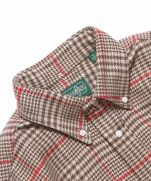 GITMAN VINTAGE(ギットマン ヴィンテージ)の「GITMAN VINTAGE/ギットマンヴィンテージ COTTON HOUNDSTOOTH TWEED SHIRT(シャツ/ブラウス・メンズ・ブラウン/ネイビー・M/L)」の15枚目の写真