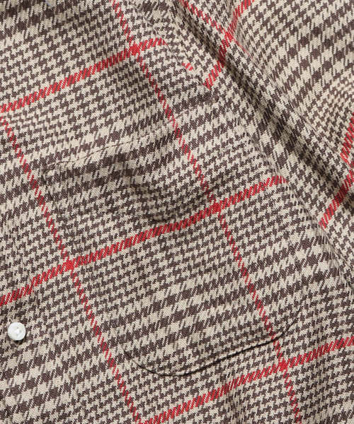 GITMAN VINTAGE(ギットマン ヴィンテージ)の「GITMAN VINTAGE/ギットマンヴィンテージ COTTON HOUNDSTOOTH TWEED SHIRT(シャツ/ブラウス・メンズ・ブラウン/ネイビー・M/L)」の13枚目の写真