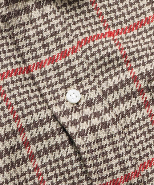 GITMAN VINTAGE(ギットマン ヴィンテージ)の「GITMAN VINTAGE/ギットマンヴィンテージ COTTON HOUNDSTOOTH TWEED SHIRT(シャツ/ブラウス・メンズ・ブラウン/ネイビー・M/L)」の12枚目の写真