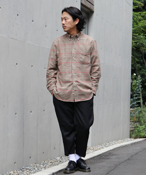 GITMAN VINTAGE(ギットマン ヴィンテージ)の「GITMAN VINTAGE/ギットマンヴィンテージ COTTON HOUNDSTOOTH TWEED SHIRT(シャツ/ブラウス・メンズ・ブラウン/ネイビー・M/L)」の18枚目の写真