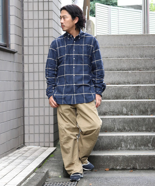 GITMAN VINTAGE(ギットマン ヴィンテージ)の「GITMAN VINTAGE/ギットマンヴィンテージ COTTON HOUNDSTOOTH TWEED SHIRT(シャツ/ブラウス・メンズ・ブラウン/ネイビー・M/L)」の22枚目の写真