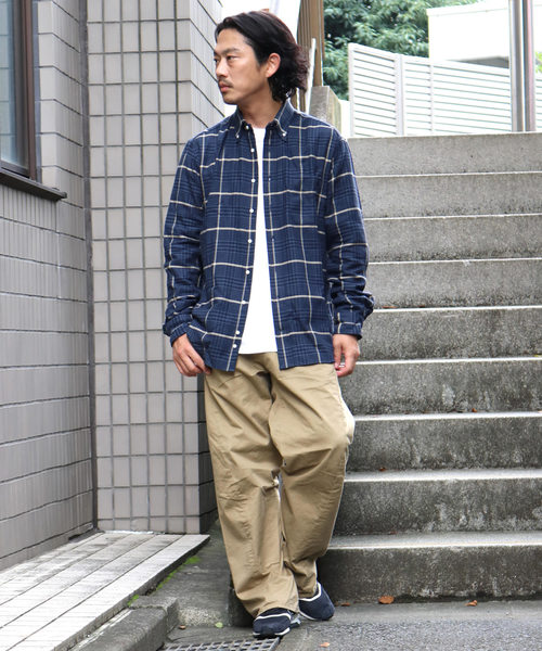 GITMAN VINTAGE(ギットマン ヴィンテージ)の「GITMAN VINTAGE/ギットマンヴィンテージ COTTON HOUNDSTOOTH TWEED SHIRT(シャツ/ブラウス・メンズ・ブラウン/ネイビー・M/L)」の21枚目の写真