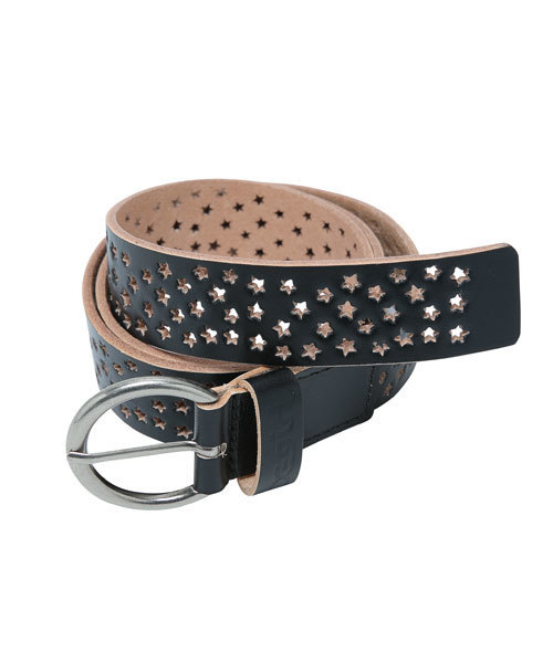 X-girl（エックスガール）の「STAR-PUNCHING BELT（ベルト・レディース・ブラック/ブラウン/ネイビー・ONE SIZE）」の2枚目の写真