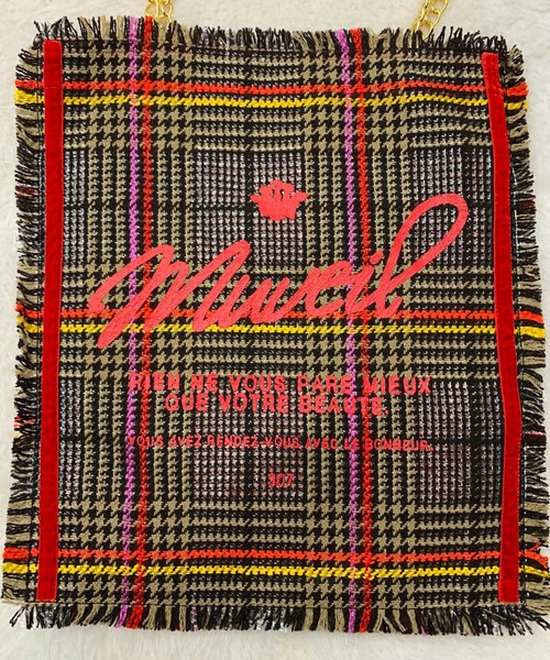 MUVEIL(ミュベール)の「【MUVEIL(ミュベール)】フィルムチェックトートバッグ MA93EBG003(トートバッグ・レディース・ブラック/ブラウン・FREE)」の8枚目の写真