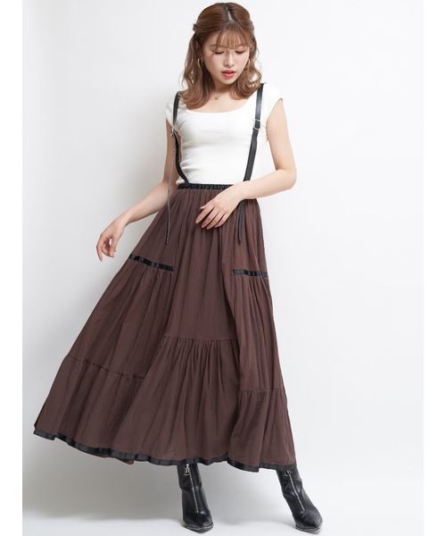 Darich(ダーリッチ)の「AWスクエアカットTシャツ(Tシャツ/カットソー・レディース・ブラック/カーキ/アイボリー/モカ・FREE)」の9枚目の写真