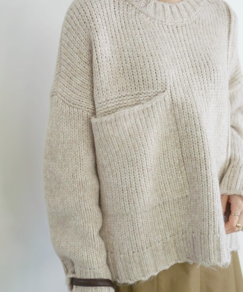 select MOCA（セレクトモカ）の「パッチポケットローゲージニット