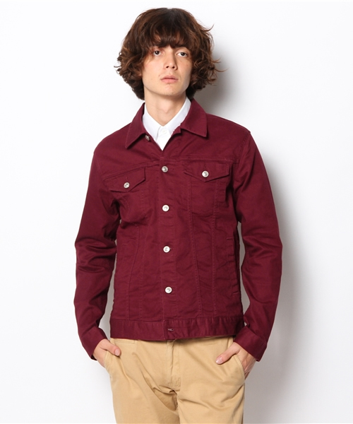 WEGO（ウィゴー）の「WEGO/カラーGジャン（デニムジャケット・メンズ・ブラック/ネイビー/ワイン・MEDIUM/LARGE）」の15枚目の写真