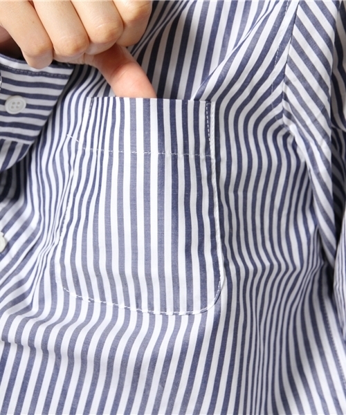 BEAMS BOY（ビームスボーイ）の「◎BEAMS BOY / サイドスリット ドローコード シャツ（シャツ/ブラウス・レディース・ワイン/インディゴブルー/ネイビー・ONE SIZE）」の12枚目の写真