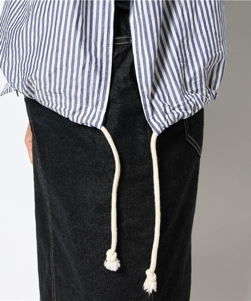 BEAMS BOY（ビームスボーイ）の「◎BEAMS BOY / サイドスリット ドローコード シャツ（シャツ/ブラウス・レディース・ワイン/インディゴブルー/ネイビー・ONE SIZE）」の6枚目の写真