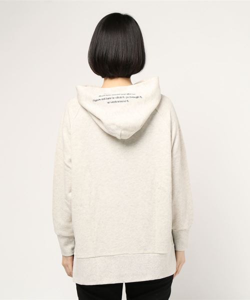 PUAL CE CIN（ピュアルセシン）の「【WEARISTA yukiさん着用】裏毛パーカープルオーバー（Tシャツ/カットソー・レディース・ホワイト/ネイビー/サックスブルー/ピンク/オートミール・FREE）」の8枚目の写真