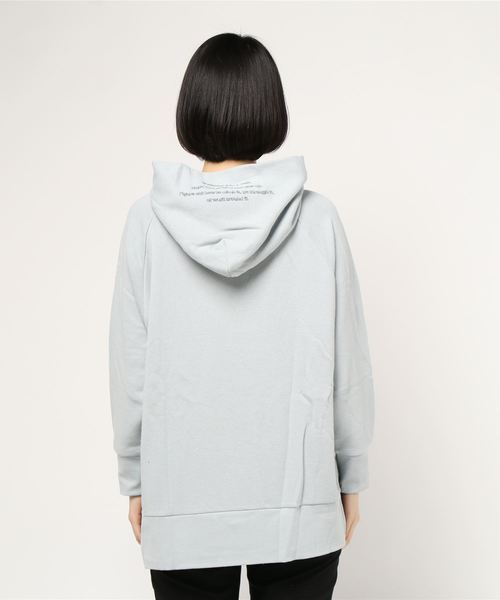 PUAL CE CIN（ピュアルセシン）の「【WEARISTA yukiさん着用】裏毛パーカープルオーバー（Tシャツ/カットソー・レディース・ホワイト/ネイビー/サックスブルー/ピンク/オートミール・FREE）」の9枚目の写真