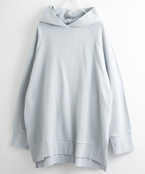 PUAL CE CIN（ピュアルセシン）の「【WEARISTA yukiさん着用】裏毛パーカープルオーバー（Tシャツ/カットソー・レディース・ホワイト/ネイビー/サックスブルー/ピンク/オートミール・FREE）」の5枚目の写真