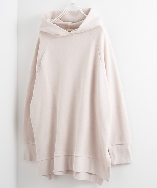PUAL CE CIN（ピュアルセシン）の「【WEARISTA yukiさん着用】裏毛パーカープルオーバー（Tシャツ/カットソー・レディース・ホワイト/ネイビー/サックスブルー/ピンク/オートミール・FREE）」の2枚目の写真
