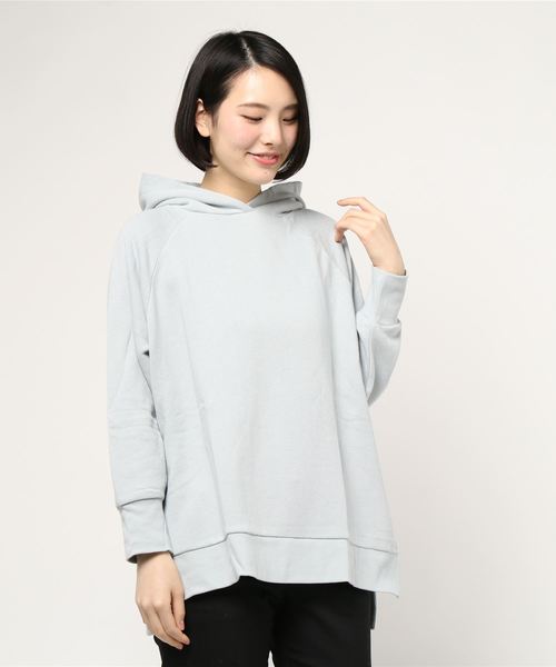 PUAL CE CIN（ピュアルセシン）の「【WEARISTA yukiさん着用】裏毛パーカープルオーバー（Tシャツ/カットソー・レディース・ホワイト/ネイビー/サックスブルー/ピンク/オートミール・FREE）」の13枚目の写真