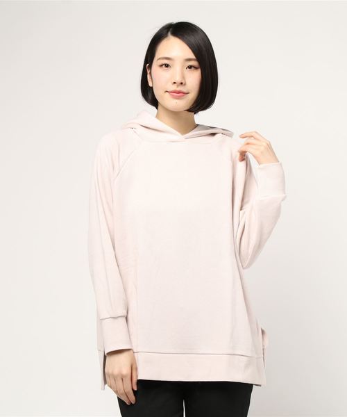 PUAL CE CIN（ピュアルセシン）の「【WEARISTA yukiさん着用】裏毛パーカープルオーバー（Tシャツ/カットソー・レディース・ホワイト/ネイビー/サックスブルー/ピンク/オートミール・FREE）」の12枚目の写真