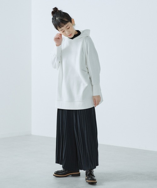 PUAL CE CIN（ピュアルセシン）の「【WEARISTA yukiさん着用】裏毛パーカープルオーバー（Tシャツ/カットソー・レディース・ホワイト/ネイビー/サックスブルー/ピンク/オートミール・FREE）」の22枚目の写真
