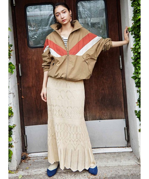 MEDE19F（メデジュウキュウ）の「ＭＥＤＥ１９Ｆ　透かし編みニットスカート（スカート・レディース・アイボリー/キャメル・MEDIUM/LARGE/X-LARGE/NM）」の3枚目の写真