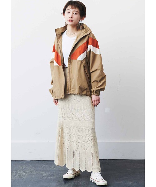 MEDE19F（メデジュウキュウ）の「ＭＥＤＥ１９Ｆ　透かし編みニットスカート（スカート・レディース・アイボリー/キャメル・MEDIUM/LARGE/X-LARGE/NM）」の4枚目の写真